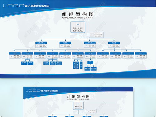 中英文公司企业组织架构图模板可更改图片 设计效果图下载