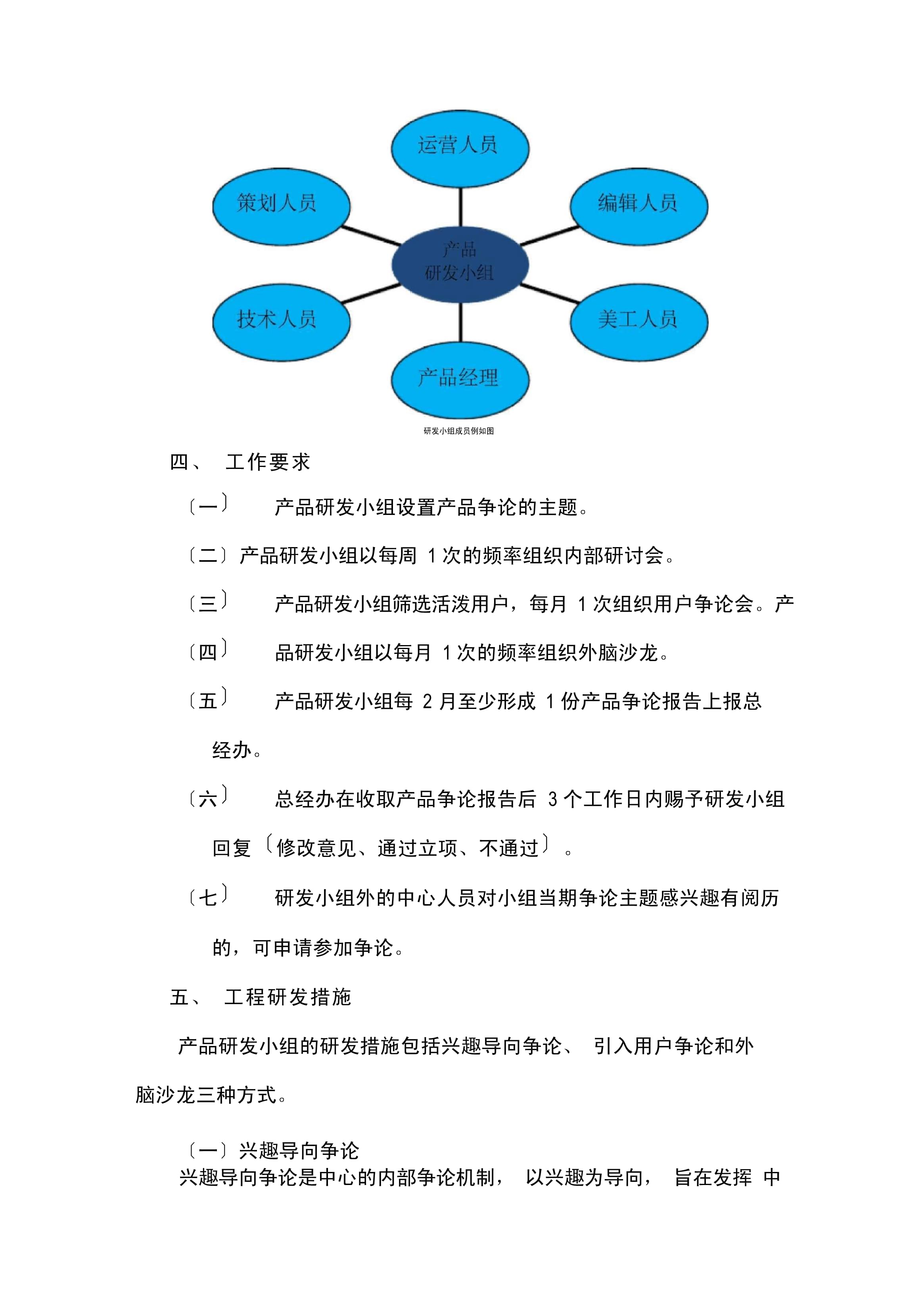 新产品研发小组组织实施方案